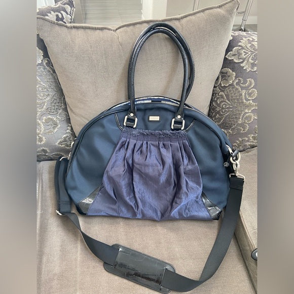 Lululemon Large Vintage Rare Gym/Travel Carry On Tote Shoulder Bag Navy & Silver - Picture 16 of 16